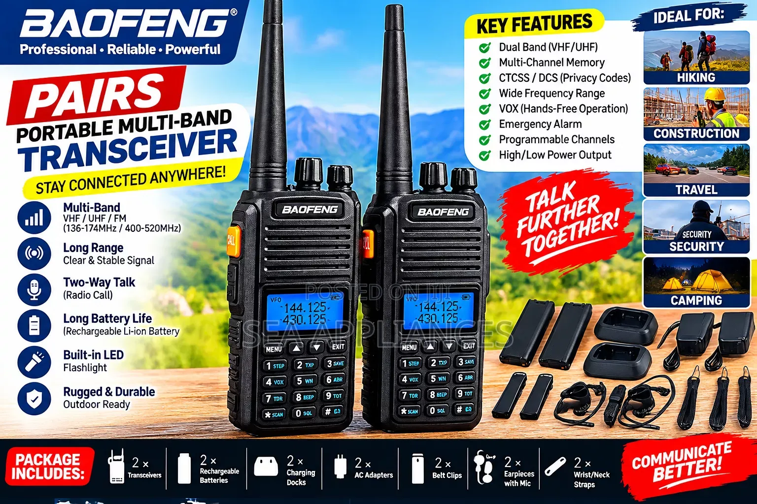 Portable Multi Band Transceiver or Radio Call