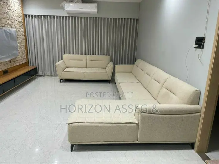 6 Seater High Density Fabric Sofa