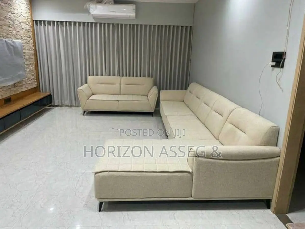 6 Seater High Density Fabric Sofa