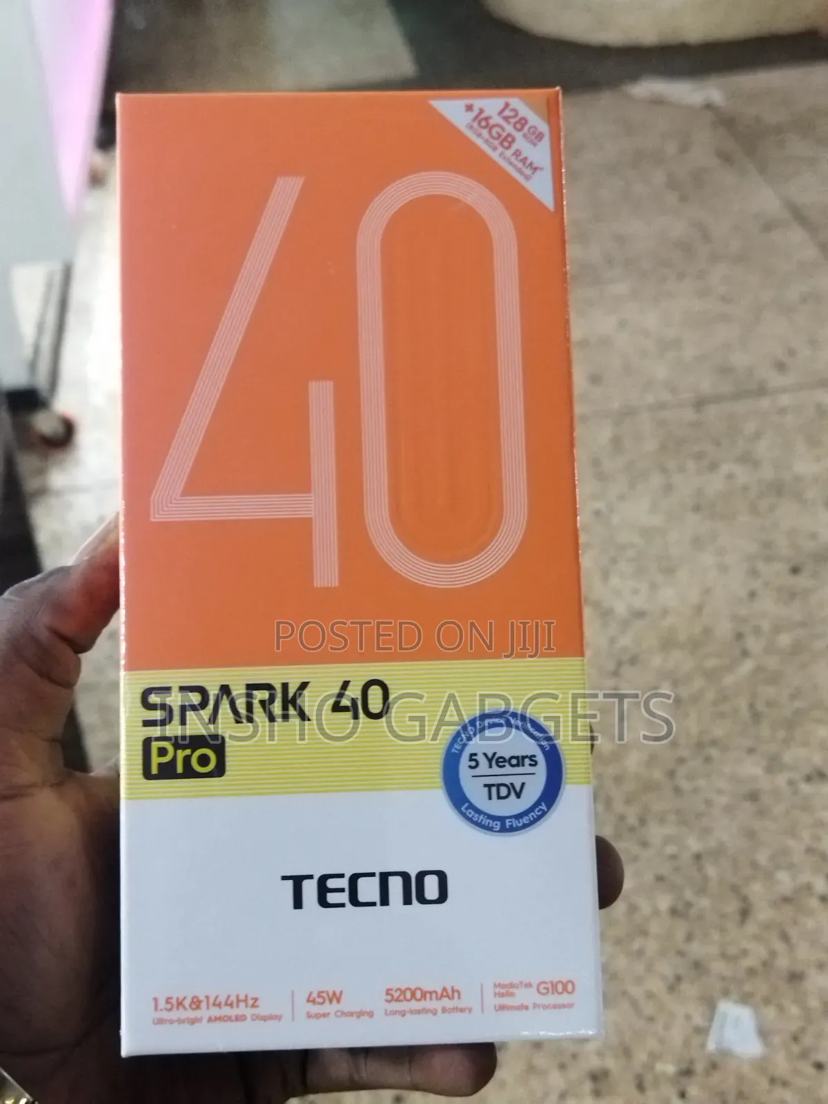 New Tecno Spark 40 Pro 128 GB Black
