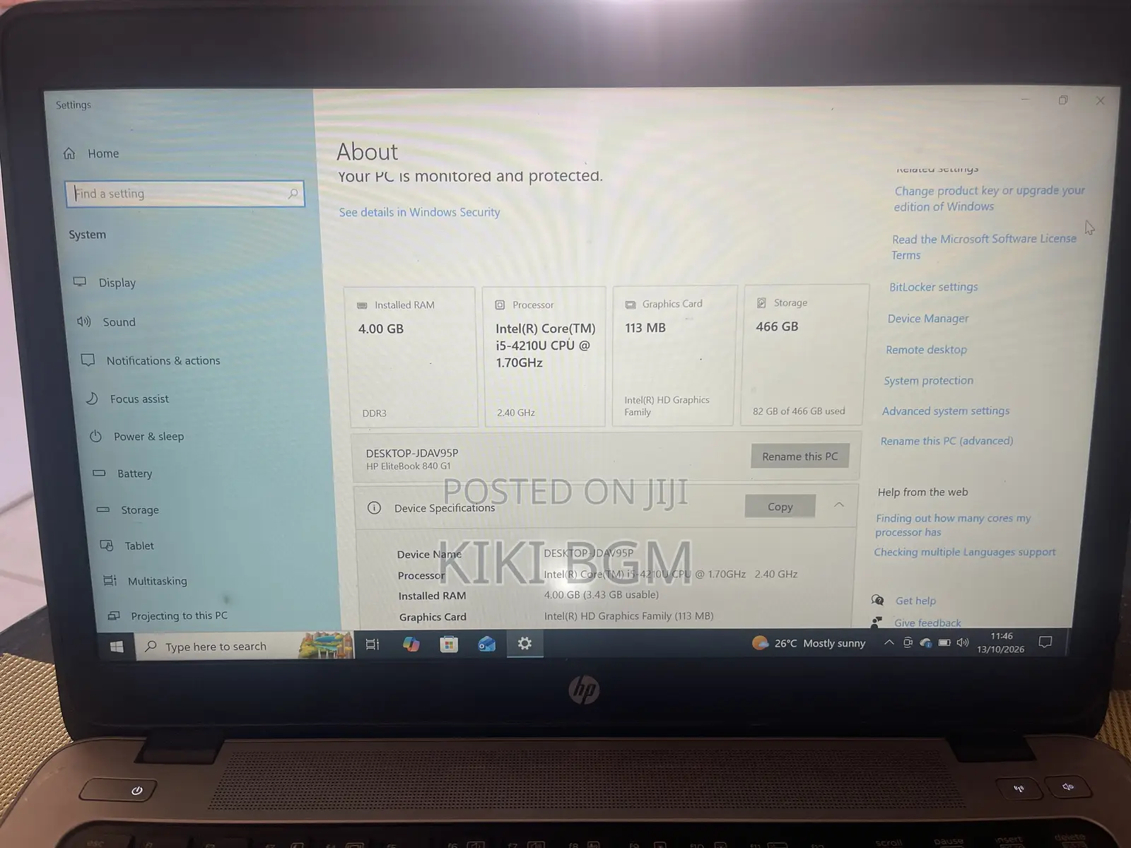 Laptop HP EliteBook 840 G2 4GB Intel Core i5 HDD 500GB