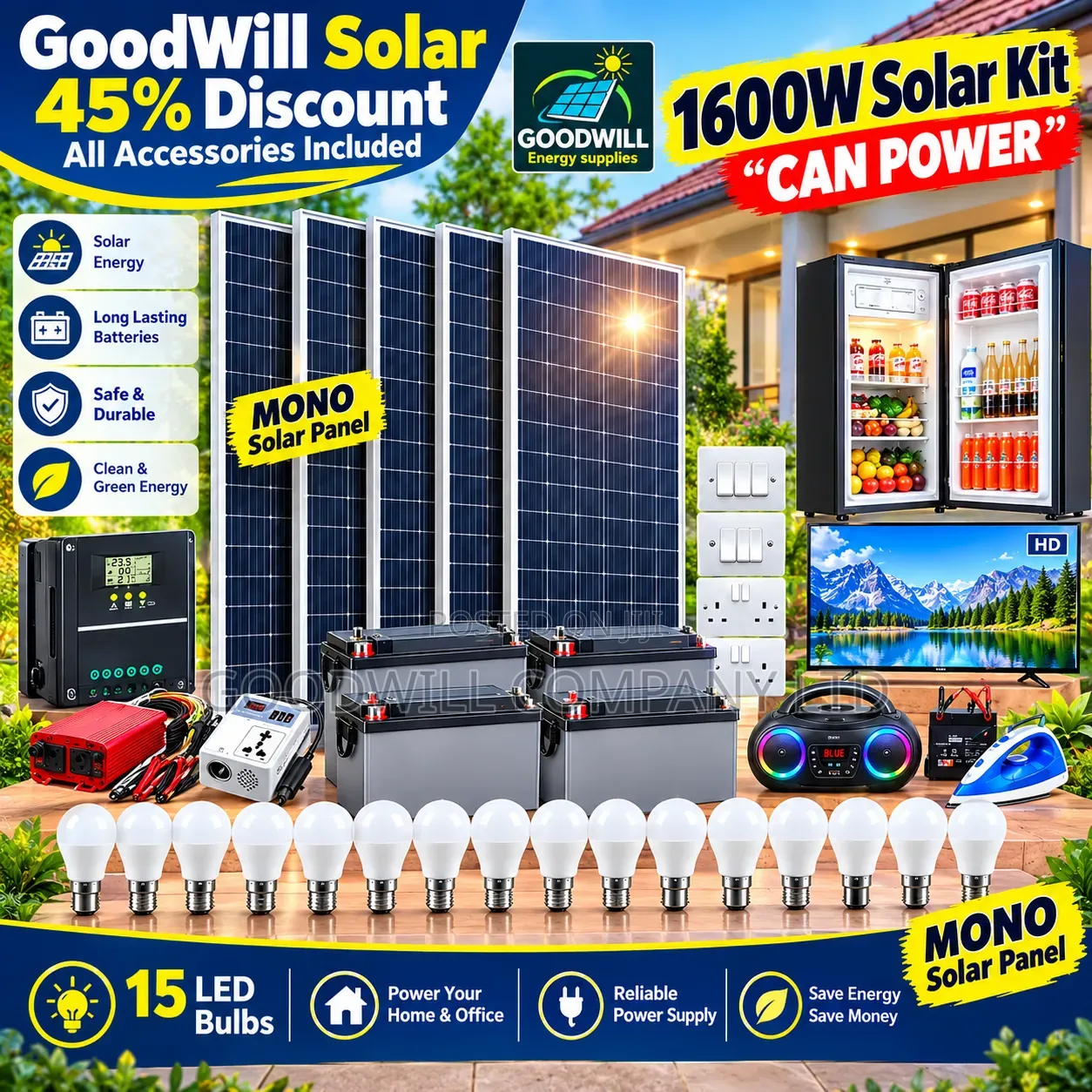 1600w Massive German Power Solar System Full Kit