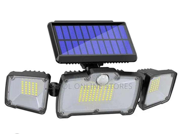 3 Head Solar Motion Sensor Wall Light With Remote