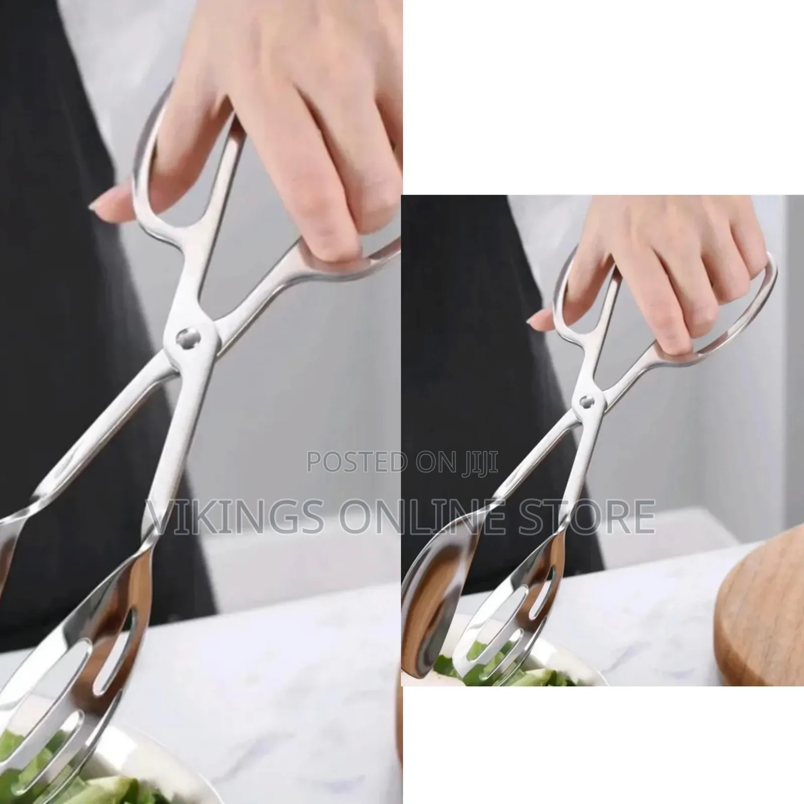 Stainless Steel Scissor-Action Salad and Buffet Serving Tongs.