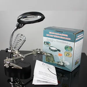 Hand Magnifier With LED Light and Soldering Stand