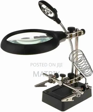Hand Magnifier With LED Light and Soldering Stand