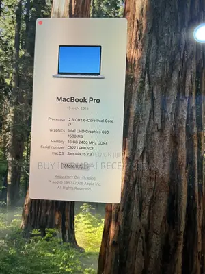 Laptop Apple MacBook Pro 2019 16GB Intel Core i7 SSD 256GB