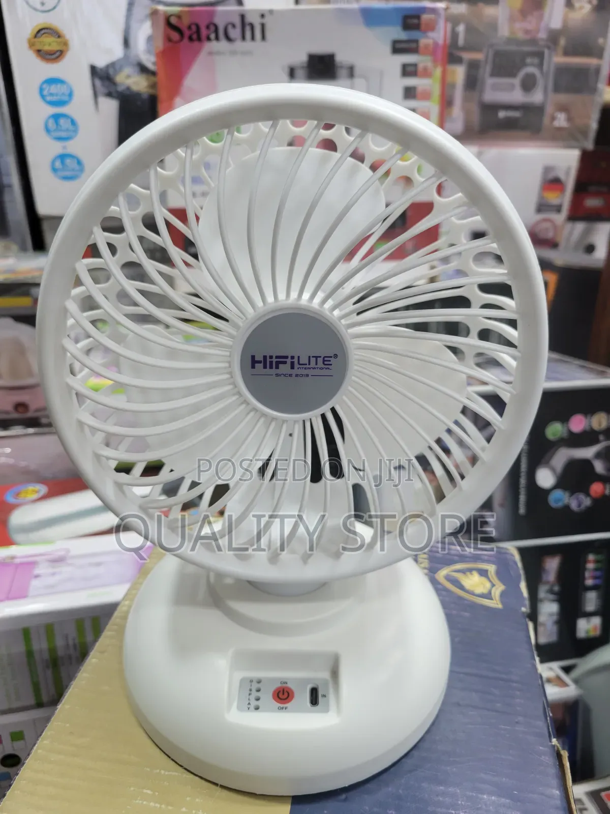 Rechargeable Mini Table Fan Hi Fi Lite