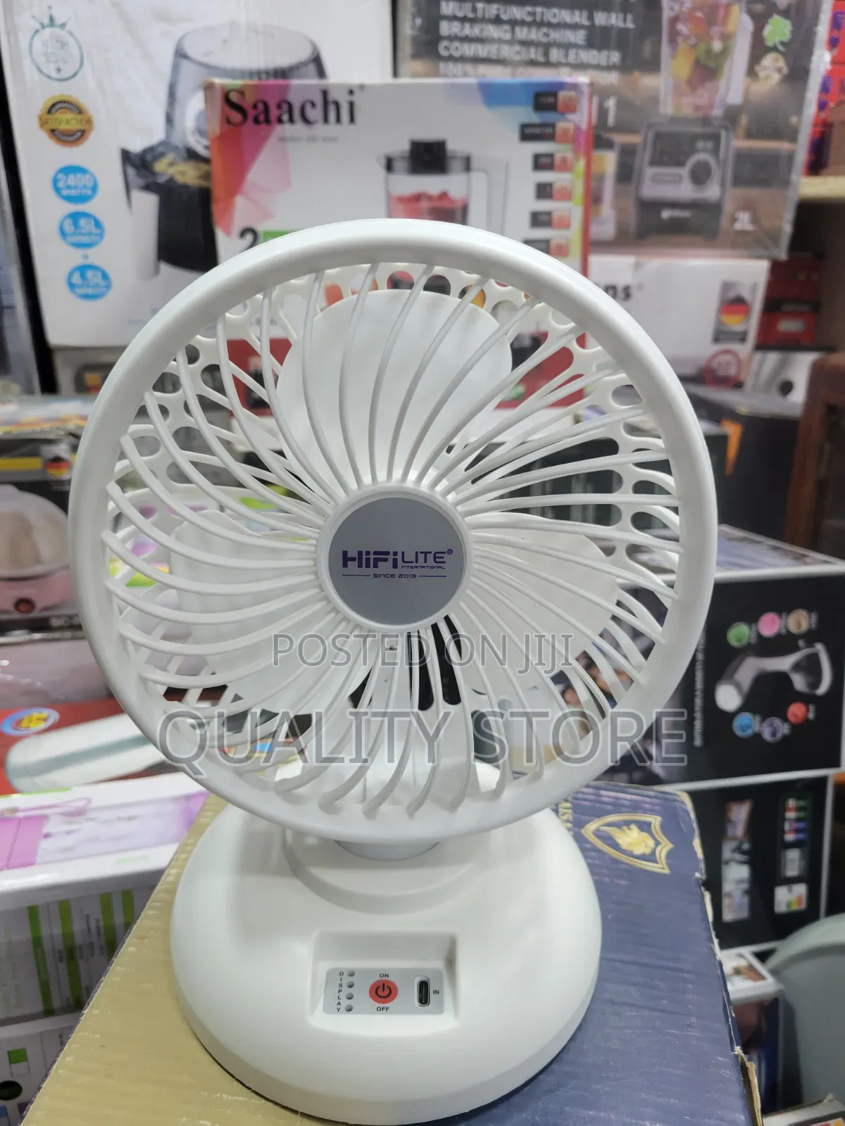 Rechargeable Mini Table Fan Hi Fi Lite