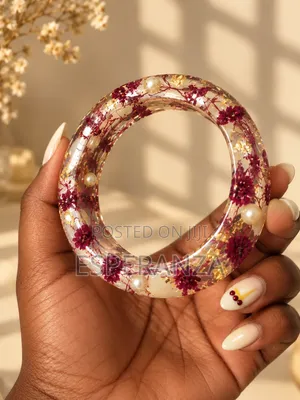 Floral Resin Bangles - Handmade Flower Bracelets