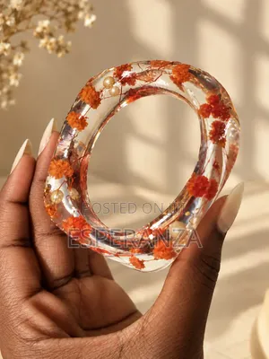 Floral Resin Bangles - Handmade Flower Bracelets