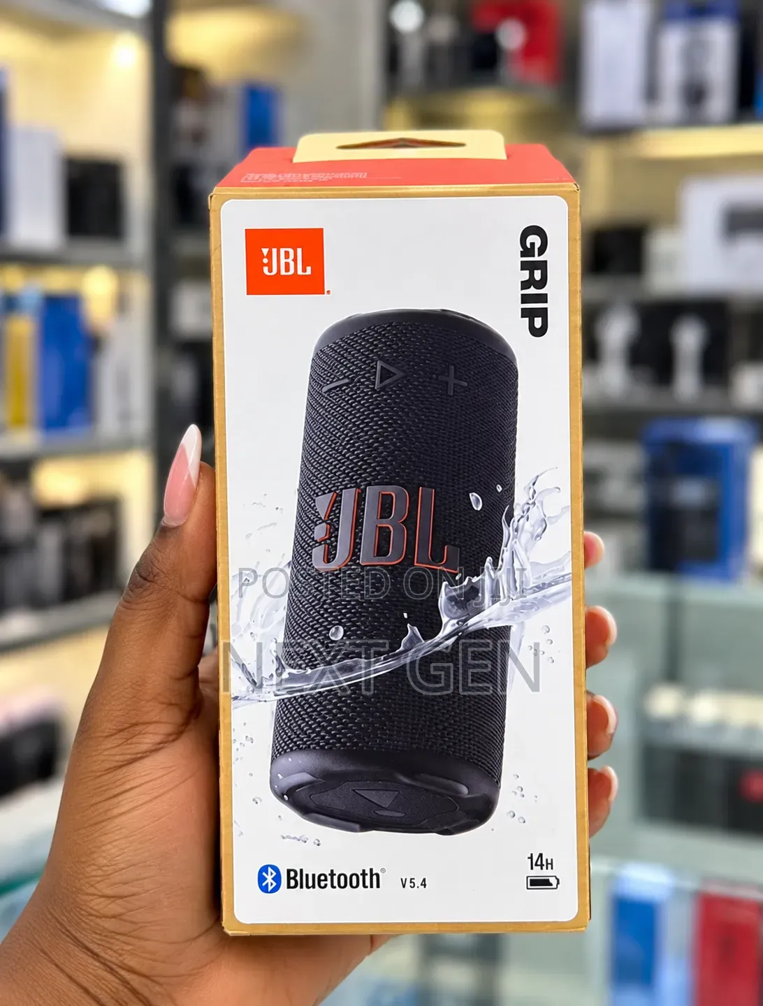 JBL GRIP Portable Bluetooth Speaker – Original Box | 14H Battery