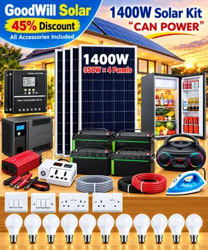 1400w Massive Clean Energy Solar System Full Kit