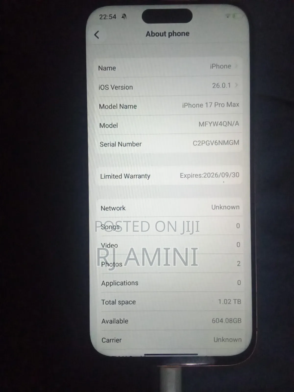 New Apple iPhone 17 Pro Max 1 TB Orange
