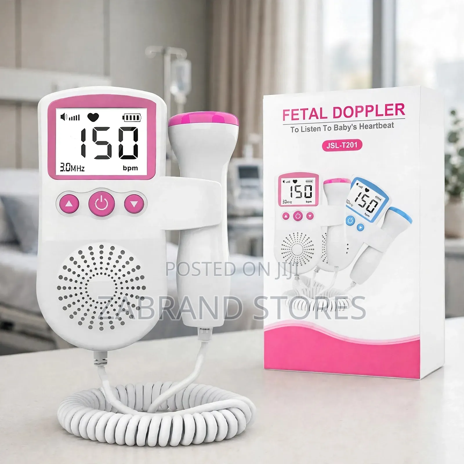 Portable Fetal Doppler Machine/Baby Heart Monitor