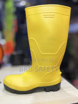 Steel Toe Safety Gumboot. Yellow.