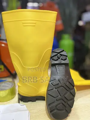Steel Toe Safety Gumboot. Yellow.