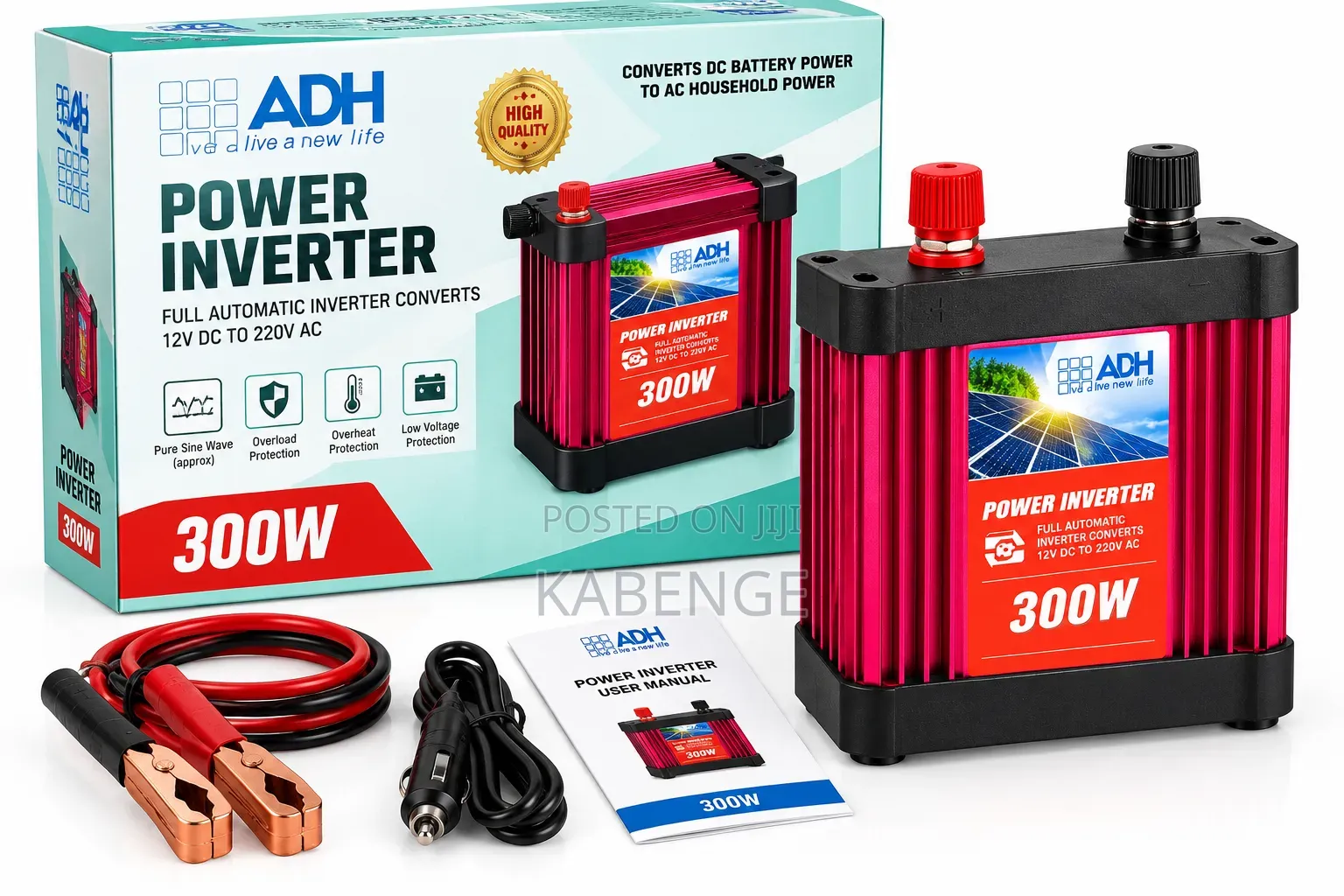 Adh 300w Full Automatic Power Inverter (12v Dc to 220v AC)