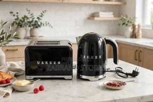 Uakeen Electric Teapot (Kettle) and 2-Slice Toaster Combo Set