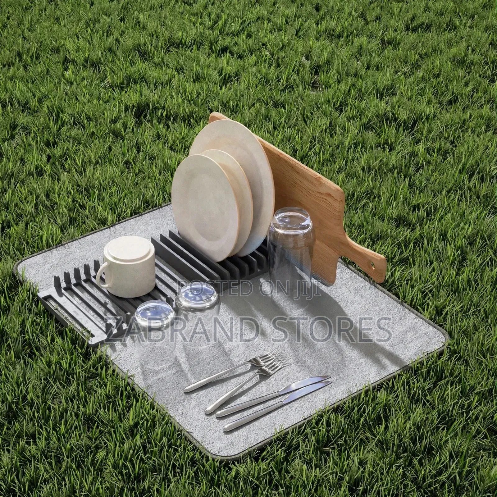 Umbra Udry Dish Drying Rack With Microfiber Mat