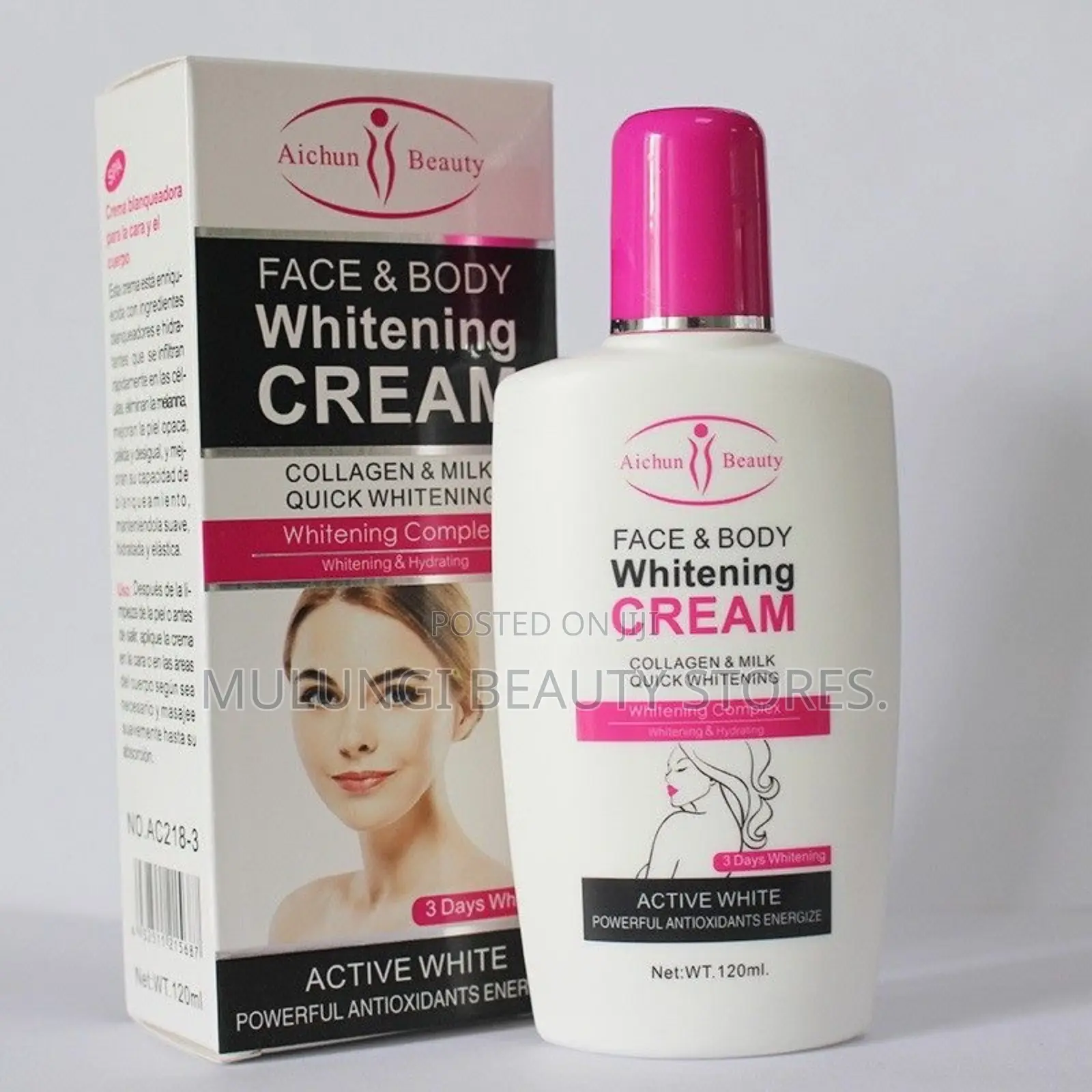 Aichun Beauty Face&Body Whitening Cream Collagen Milk Quick Whitening