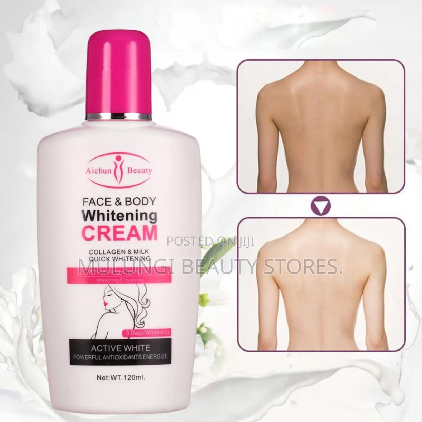 Aichun Beauty Face&Body Whitening Cream Collagen Milk Quick Whitening