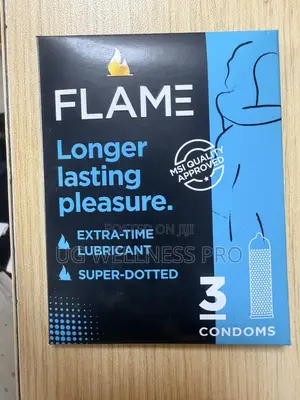 Flame Longer Lasting Pleasure Condoms 3 Pack Extra-Time & Super-Dotted