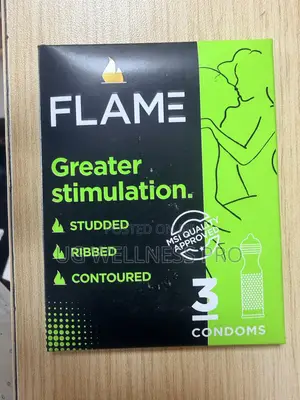 Flame Greater Stimulation Condoms (3 Pack) Studded, Ribbed & Contoured