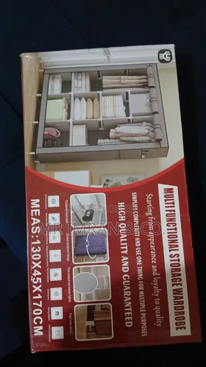 3-Column Metallic Cloth Wardrobe