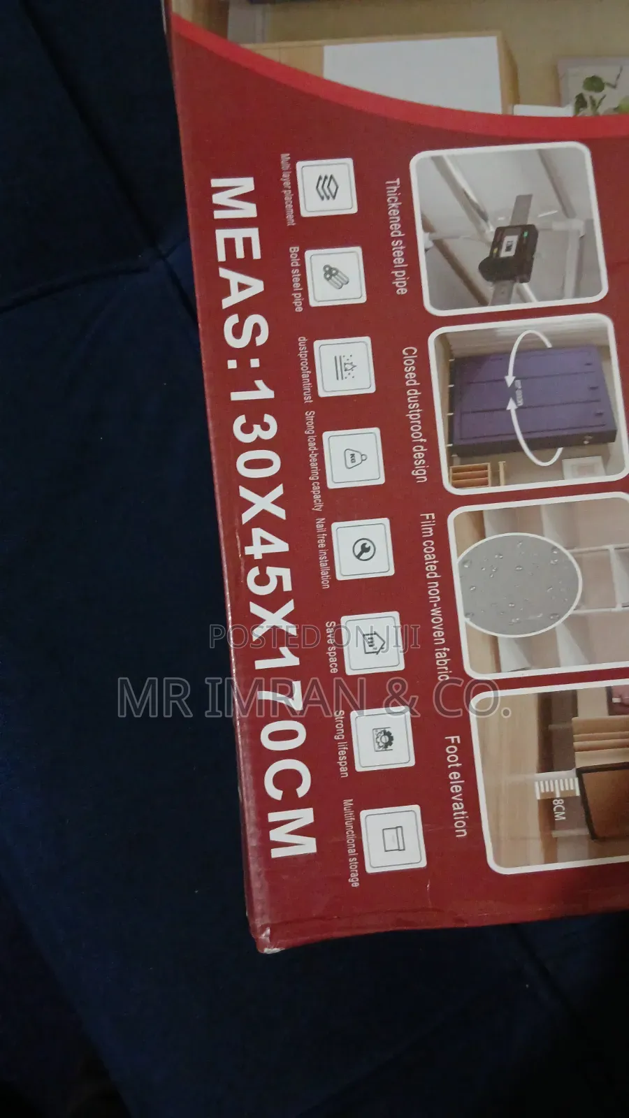 3-Column Metallic Cloth Wardrobe