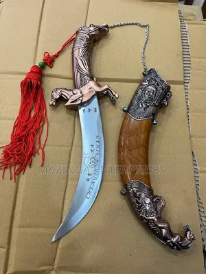 Decorative Horse-Head Dagger and Scabbard a Ceremonial Souvenir