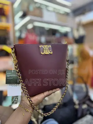 Good Leather Celine Bag Having the Chain Strap and Long Strap