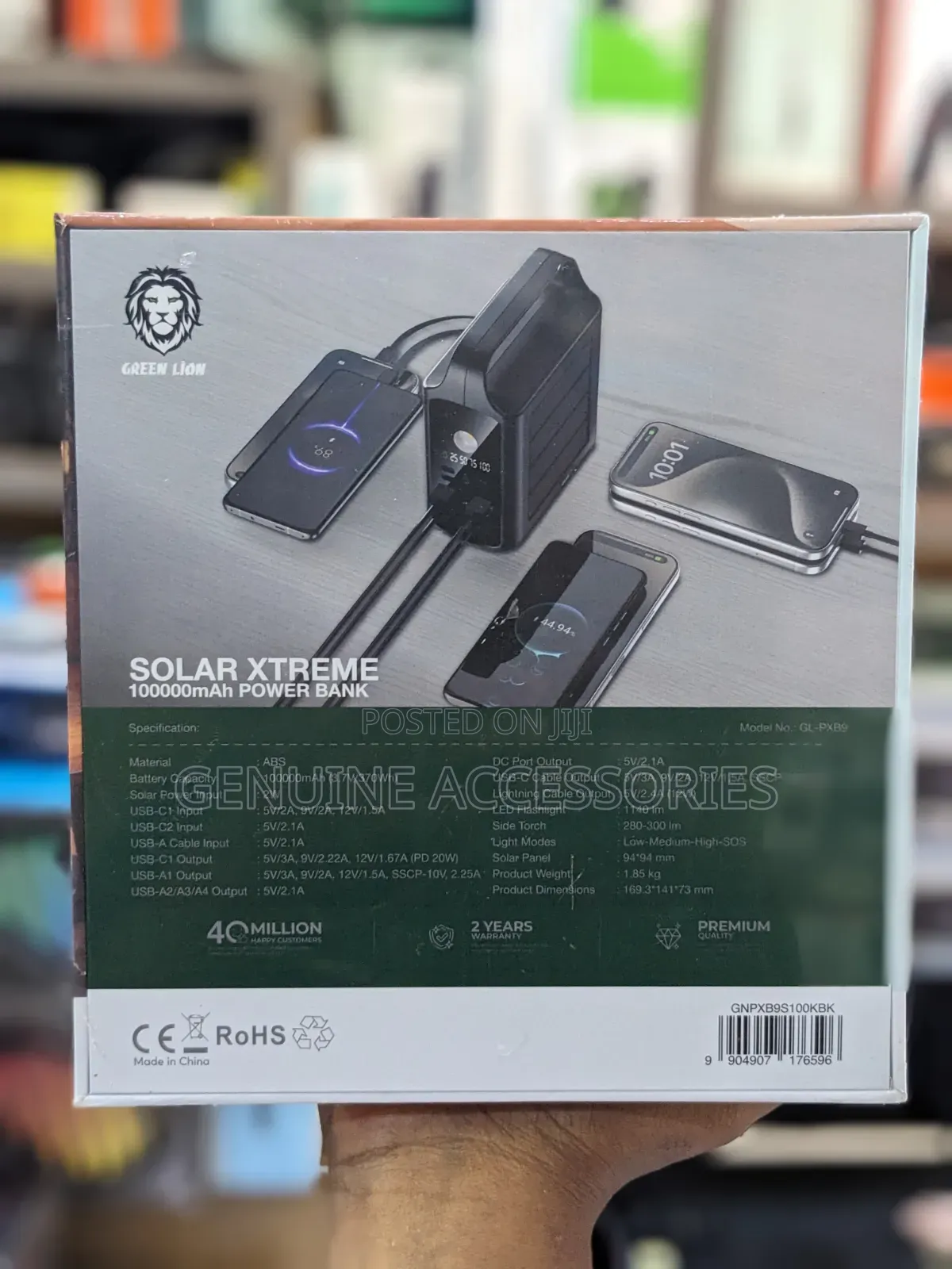 Greenlion Solar Extreme 100,000mah Solar Power Bank 20watts PD