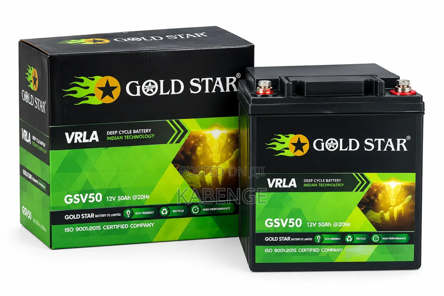 GOLD STAR GSV50 12V 50Ah at 20Hr VRLA Deep Cycle Battery