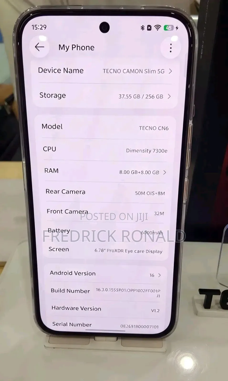 New Tecno Camon Slim 256 GB