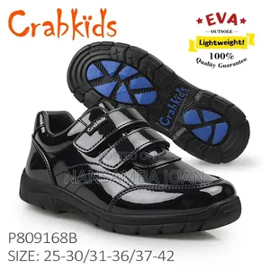 Back to School Crab Kids Shinny Shoes -Black
