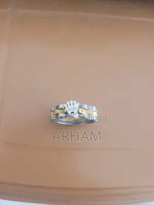Men’s Silver & Gold Tone Crown Ring – Luxury Fashion Jewelry