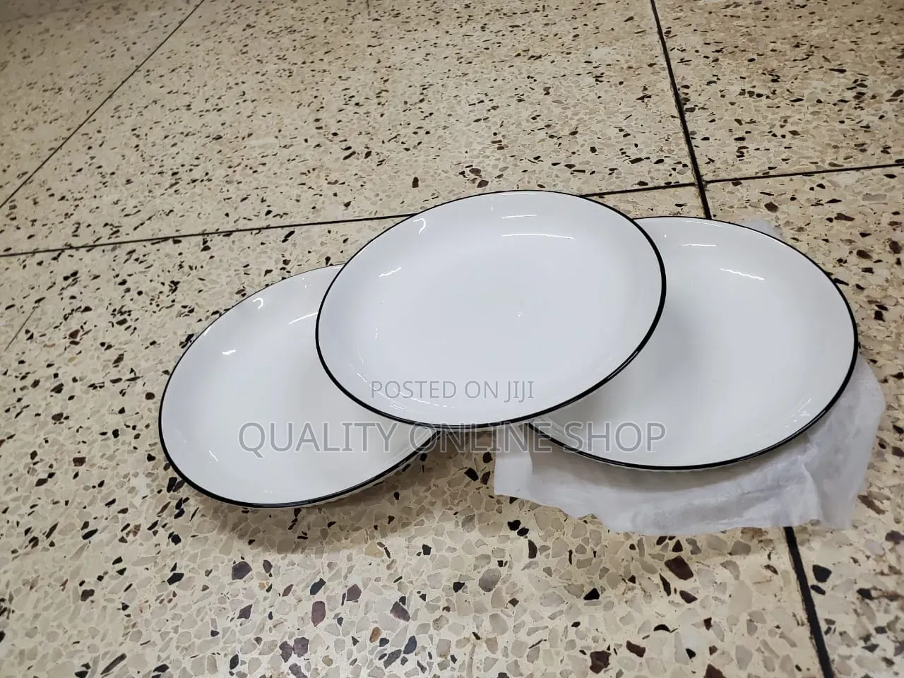 White Ceramic Plates 12pcs