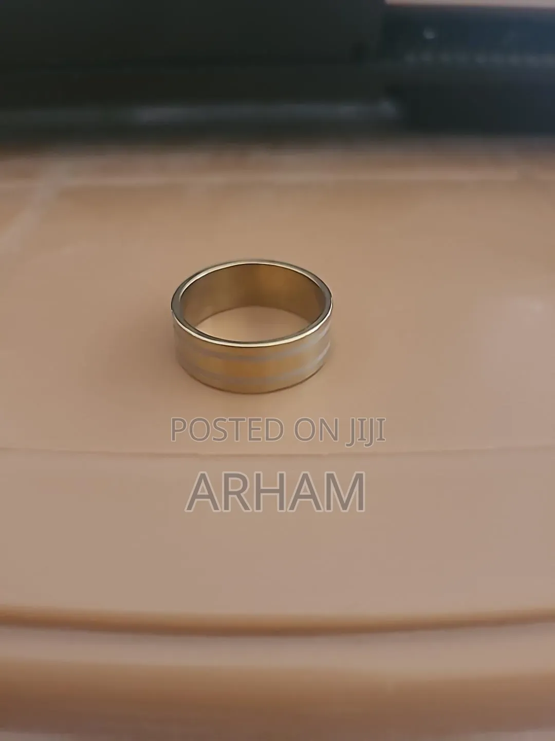 Men’s Gold & Silver Two-Tone Band Ring – Minimalist Fashion Jewelry