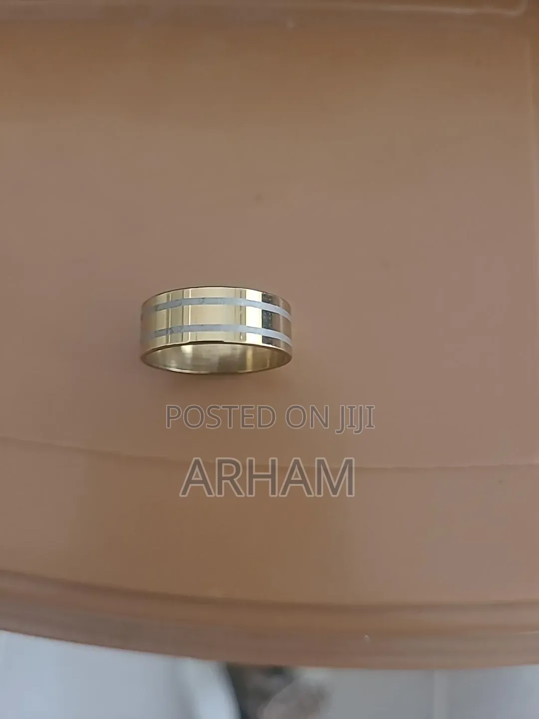 Men’s Gold & Silver Two-Tone Band Ring – Minimalist Fashion Jewelry