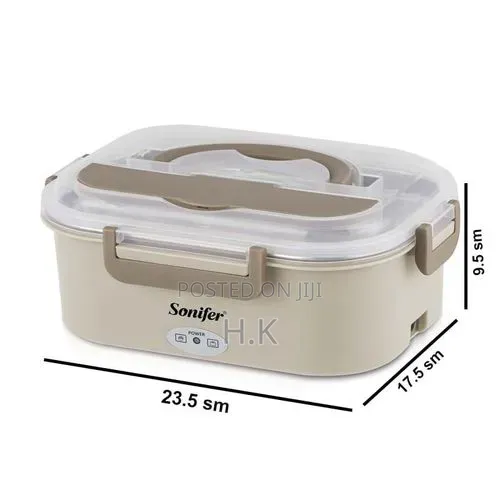 Sonifer SF-1513 Electric Lunch Box (60W, Stainless Steel, Leak-Proof)