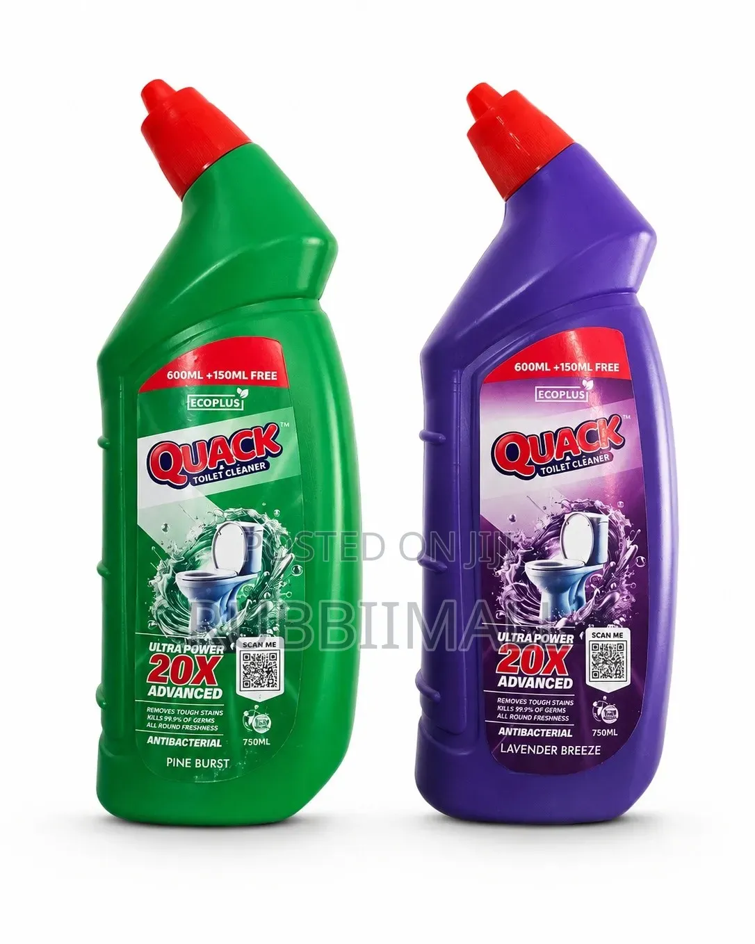 Ecoplus Quack Toilet Cleaner and Disinfectant Bottles 750ml