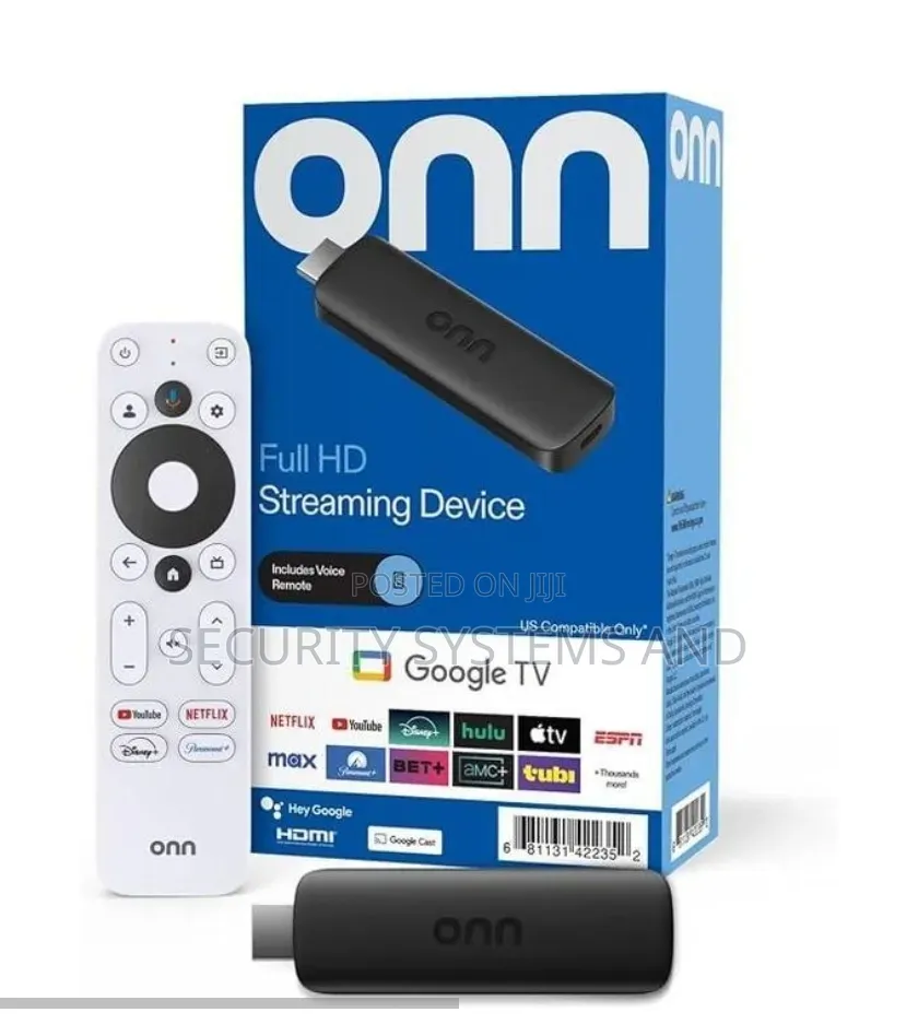 Onn Android TV FHD Streaming Stick With Remote Control & Chromecast