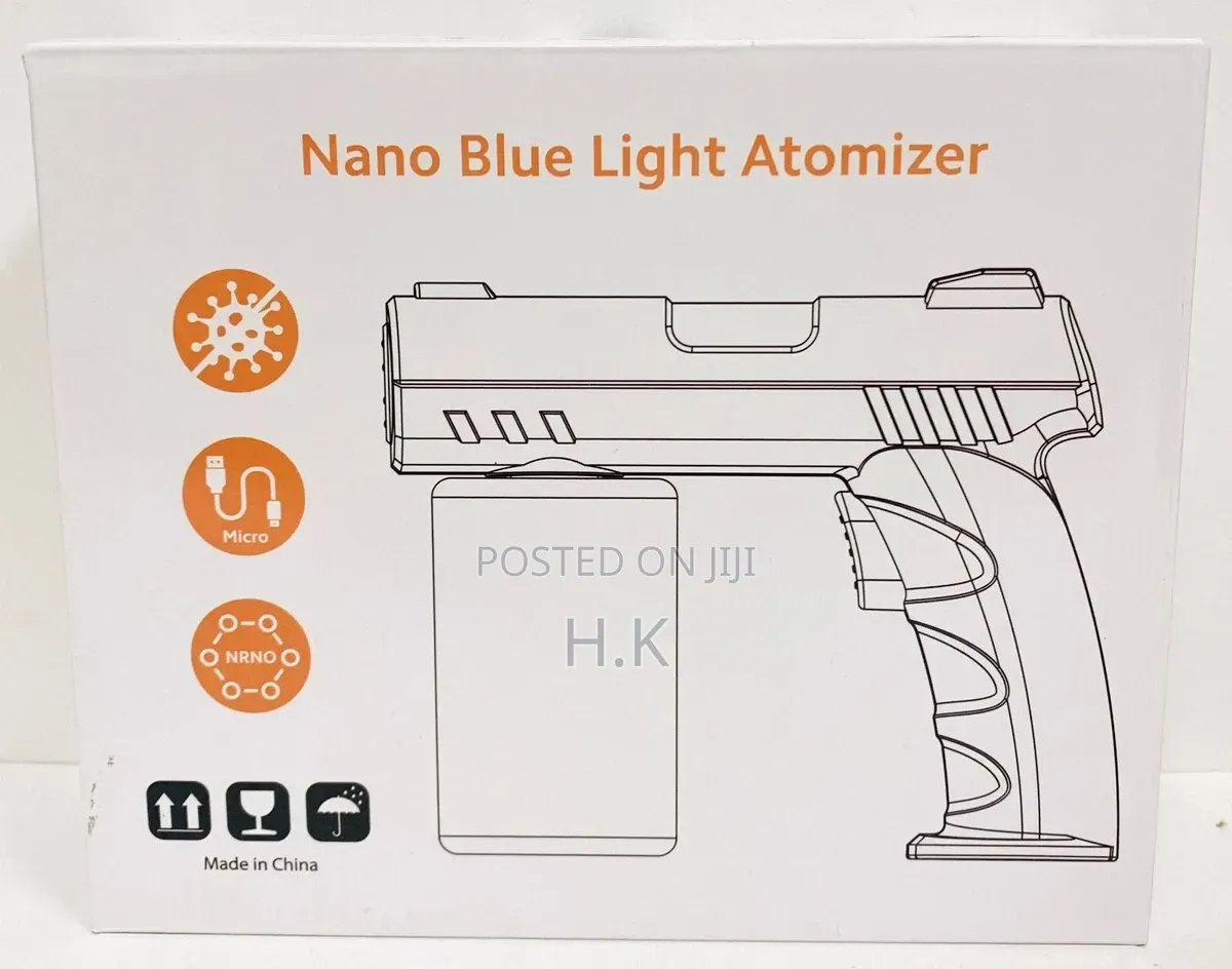 Black Ice Nano Blue Light Atomizer Electrostatic Sprayer 280ML Black