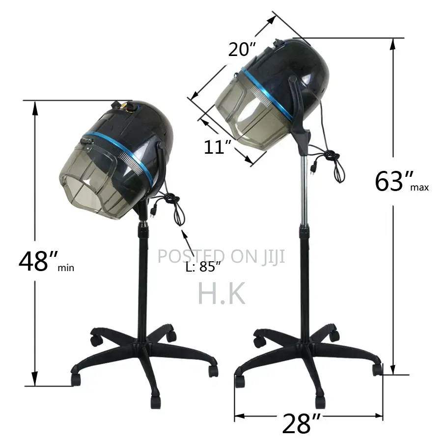 Professional 1300W Hair Bonnet Dryer Hot Perm Adjustable Height