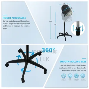 Professional 1300W Hair Bonnet Dryer Hot Perm Adjustable Height