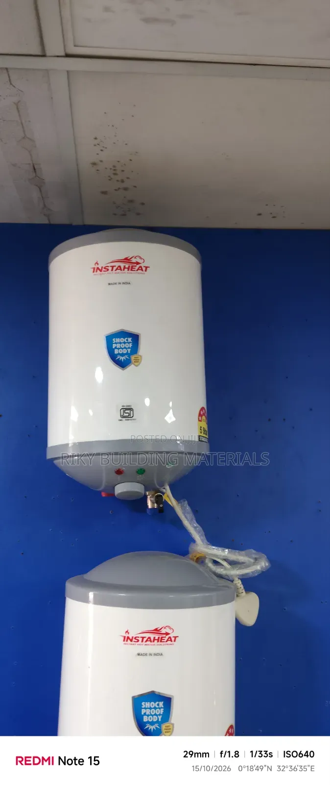 Water Heater Insta Heat 6liter
