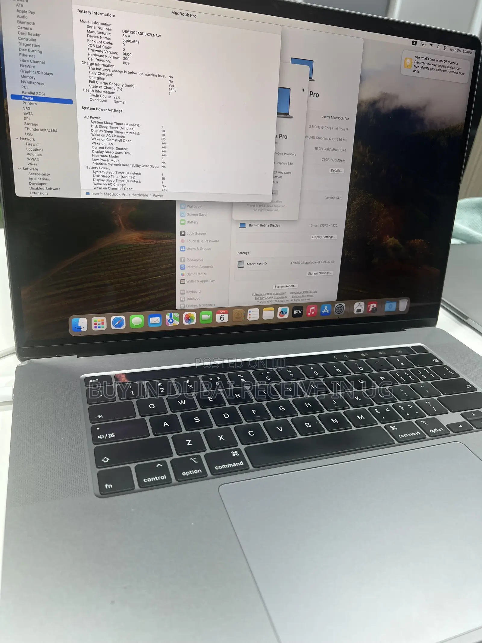 Laptop Apple MacBook Pro 2019 16GB Intel Core i7 SSD 512GB