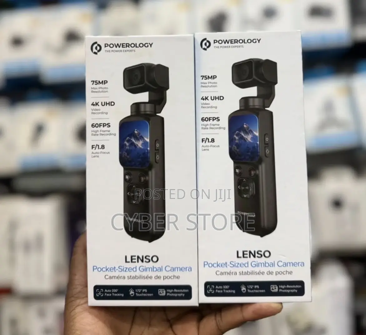 Powerology Lenso Pocket-Sized Gimbal Camera – 4K UHD