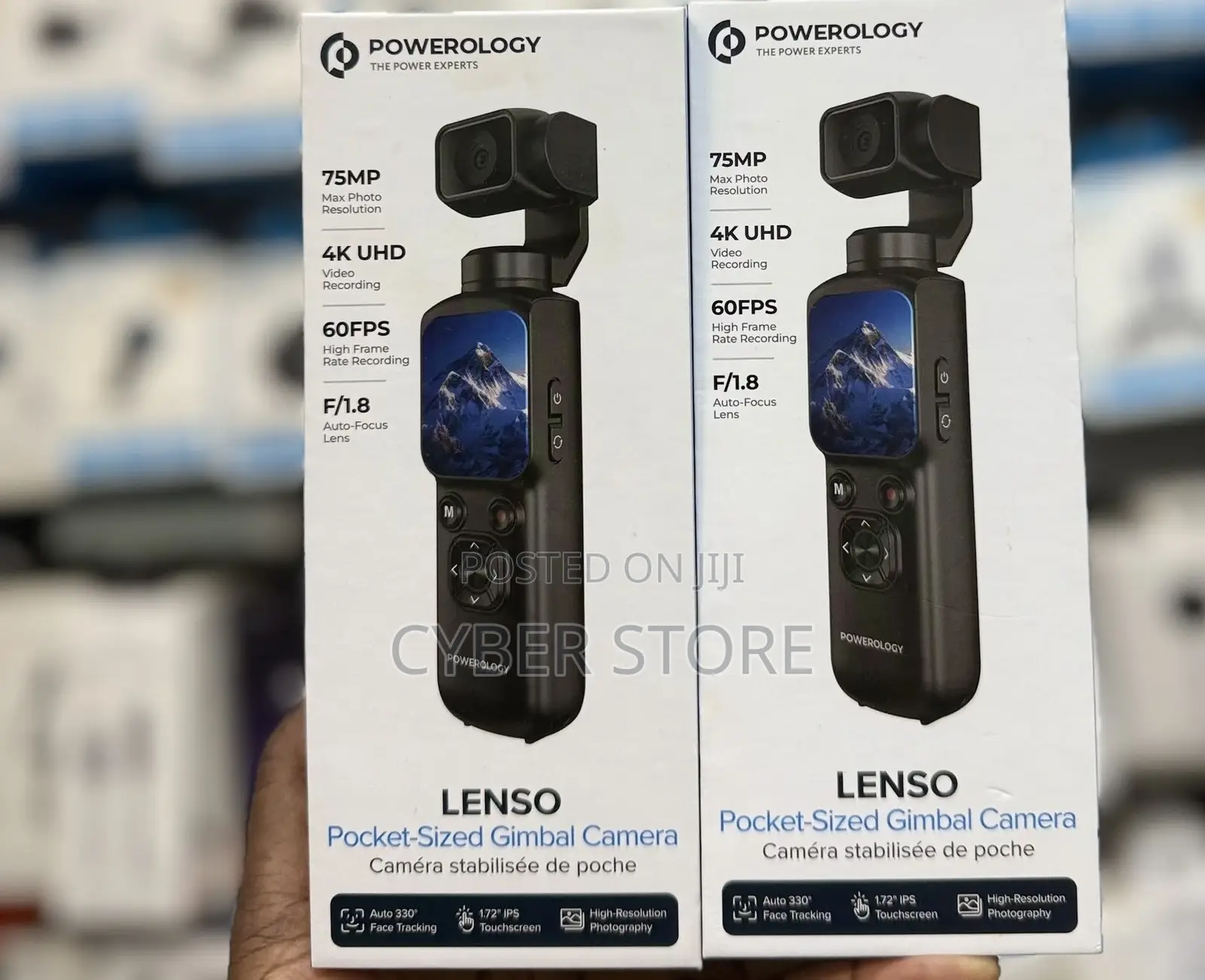 Powerology Lenso Pocket-Sized Gimbal Camera – 4K UHD